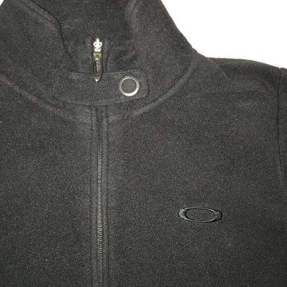 Oakley Black Zip Up Fleece Jacket - Picture 3 of 7